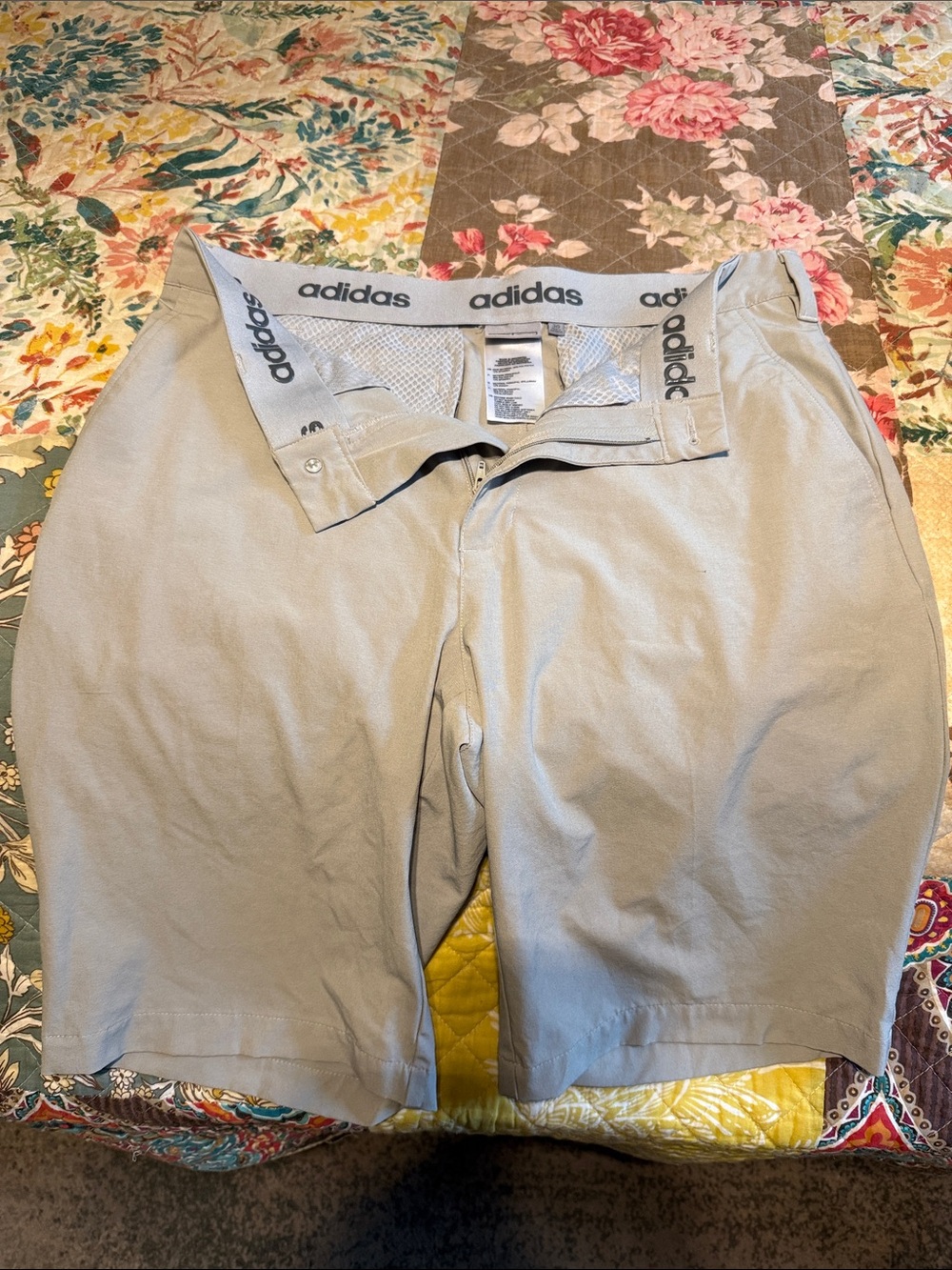 Adidas Men’s Light Beige Performance Golf Shorts
